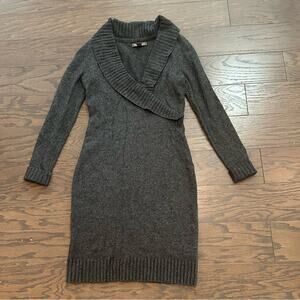 Tommy Bahama Cascade Sparkle Shawl Sweater Dress Gray Size XS